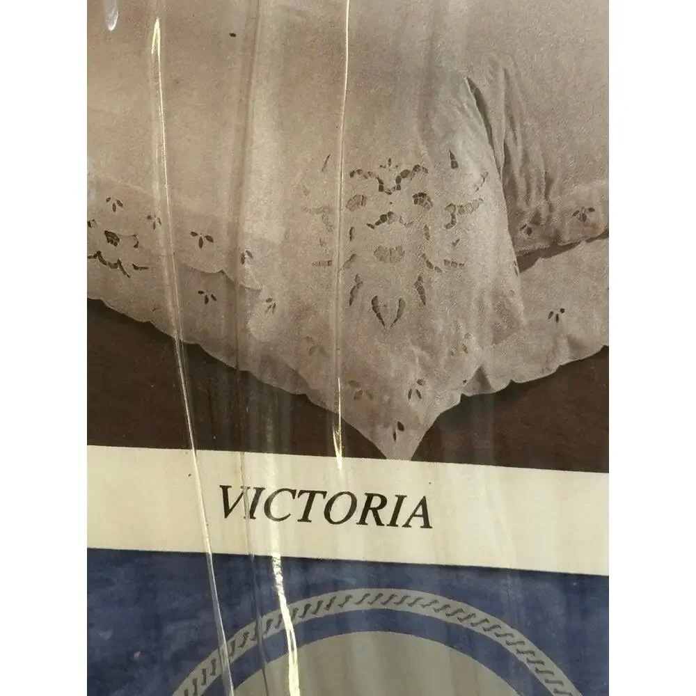 Coventry Manor Victoria King Duvet Set White 100% Cotton NEW Sealed 4 Pc